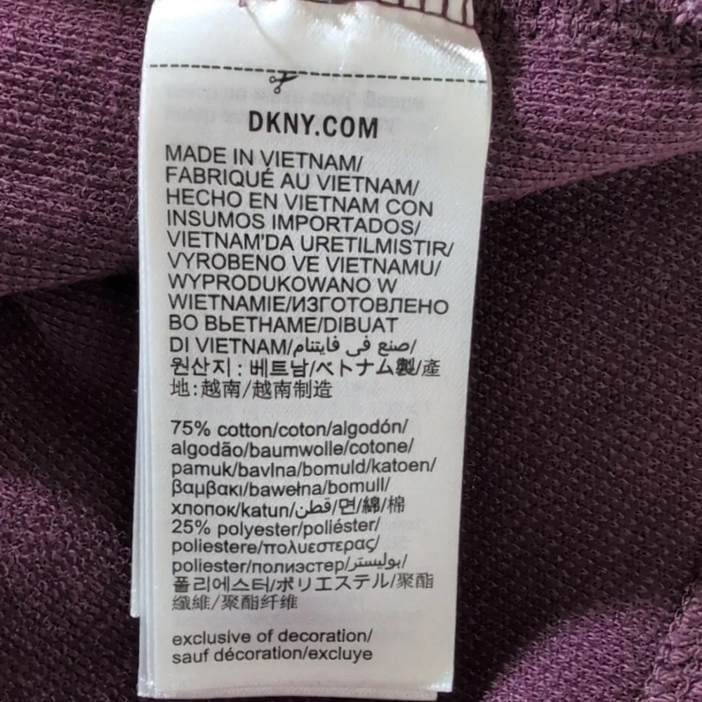 DKNY 1/4 Zip Mock Neck Long Sleeve Pullover Sweater Men Small Burgundy